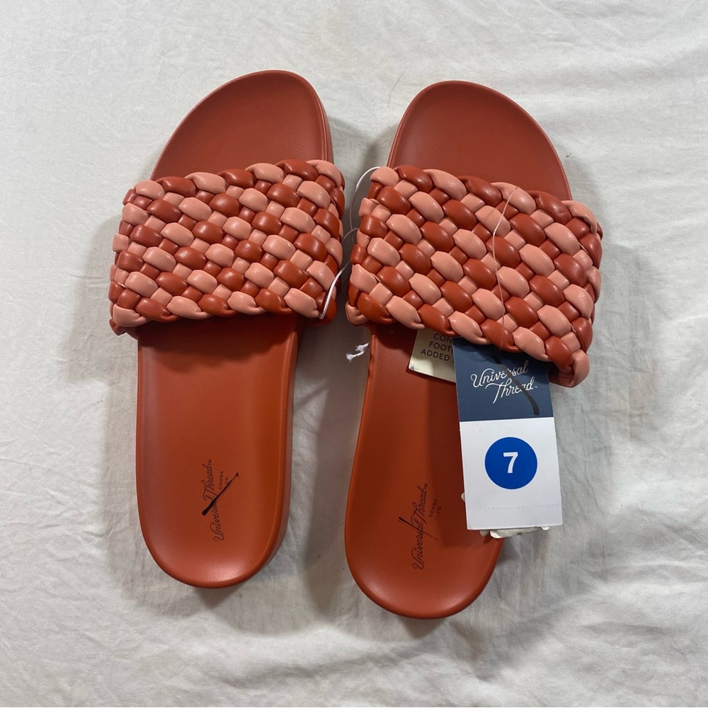 Target Brown Sandals with Woven Design